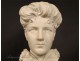 Plaster bust, Woman elegant, Art Nouveau, 19th century