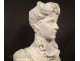 Plaster bust, Woman elegant, Art Nouveau, 19th century