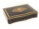 Box box game cards Boulle marquetry brass shield Napoleon III nineteenth