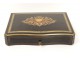 Box box game cards Boulle marquetry brass shield Napoleon III nineteenth