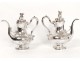 Pair sterling silver jugs Minerva bird monogram Fizaine NapIII nineteenth