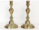 Pair Regency gilt bronze candlesticks candles flowers candlestciks eighteenth