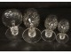 Service 33 verres eau vin cristal taillé Baccarat modèle Colbert coupes XXè
