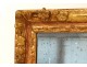 Carved wooden mirror frame golden flowers frame ice Regency eighteenth century