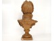 Terracotta bust sculpture elegant woman Belle Epoque Art Nouveau XIXth