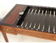 Table game backgammon Louis XVI mahogany golden brass backgammon chips XVIII