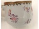 Paire pots à crème porcelaine Compagnie Indes famille rose fleurs XVIIIème