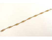 Bracelet chaîne maillons or massif 18 carats tête aigle gold XXème siècle