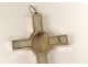 Croix reliquaire pendentif argent massif antique french reliquary XIXème