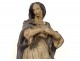 Beautiful statue carved wooden polychrome Virgin Mary eighteenth century