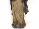 Beautiful statue carved wooden polychrome Virgin Mary eighteenth century