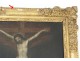 HSP religious painting Christ crucifix Calvary Mary Magdalene XVIIè