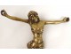 Christ crucifix bronze doré croix XVIème siècle