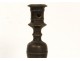 Bougeoir flambeau bronze Haute Epoque antique candlestick XVIIème siècle