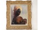 HST tableau G.Parison portrait femme africaine enfant maternité XXè siècle