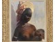 HST tableau G.Parison portrait femme africaine enfant maternité XXè siècle