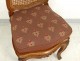 Chaise Louis XV cannée noyer sculpté fleurs antique french chair XVIIIème