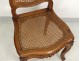 Chaise Louis XV cannée noyer sculpté fleurs antique french chair XVIIIème