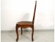 Chaise Louis XV cannée noyer sculpté fleurs antique french chair XVIIIème