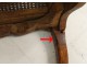 Chaise Louis XV cannée noyer sculpté fleurs antique french chair XVIIIème