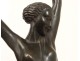 Superbe sculpture métal femme Olympie Feyral Le Verrier Paris Art Déco XXè