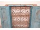 Fenêtre marocaine grille fer forgé bois peint Maroc Maghreb Atlas déco XXè