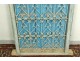 Fenêtre marocaine grille fer forgé bois peint Maroc Maghreb Atlas déco XXè