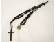 Chapelet rosaire Christ croix crucifix bois ébène Saint-Vincent Paul XIXème