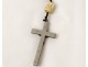 Chapelet rosaire Christ croix crucifix bois ébène Saint-Vincent Paul XIXème