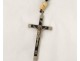 Chapelet rosaire Christ croix crucifix bois ébène Saint-Vincent Paul XIXème