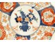 Assiette porcelaine imari Japon bouquet fleurs vase oiseaux XIXème siècle