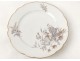 Compotier porcelaine Vierzon fleurs chardons Hache Pépin Lehalleur XIXème