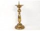 Pique-cierge bougeoir bronze doré candlestick Haute-Epoque XVIème siècle