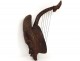 Guitare africaine sculpture tête homme bois sculpté cuir ethnique tribal