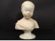 Superbe sculpture buste marbre Carrare enfant jeune garçon XIXème siècle