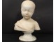 Superbe sculpture buste marbre Carrare enfant jeune garçon XIXème siècle