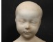 Superbe sculpture buste marbre Carrare enfant jeune garçon XIXème siècle