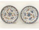 Dishes bowls pair porcelain flowers gilding eighteenth century China