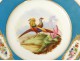 Assiette porcelaine de Paris faisan poule fleurs Napoléon III XIXème siècle