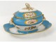 Saucière Louis XV porcelaine Paris fleurs dorure Napoléon III XIXème siècle