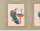 Tableau chinois papier de riz personnages femmes mandarin XIXème siècle