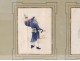 Tableau chinois papier de riz personnages femmes mandarin XIXème siècle