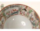 Tasse soucoupe porcelaine Canton personnages geisha pagode Chine fleurs 19è