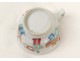 Tasse soucoupe porcelaine Canton personnages femmes mandarins Chine XIXème