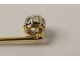 Pin tie solid 18K gold small eagle nineteenth century diamond head