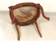 Office chair caned Louis XV carved walnut shells flowers nineteenth century