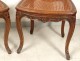 Louis XV carved walnut chairs pair caned acanthus flowers nineteenth century