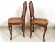 Louis XV carved walnut chairs pair caned acanthus flowers nineteenth century