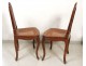 Louis XV carved walnut chairs pair caned acanthus flowers nineteenth century