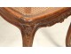 Louis XV carved walnut chairs pair caned acanthus flowers nineteenth century